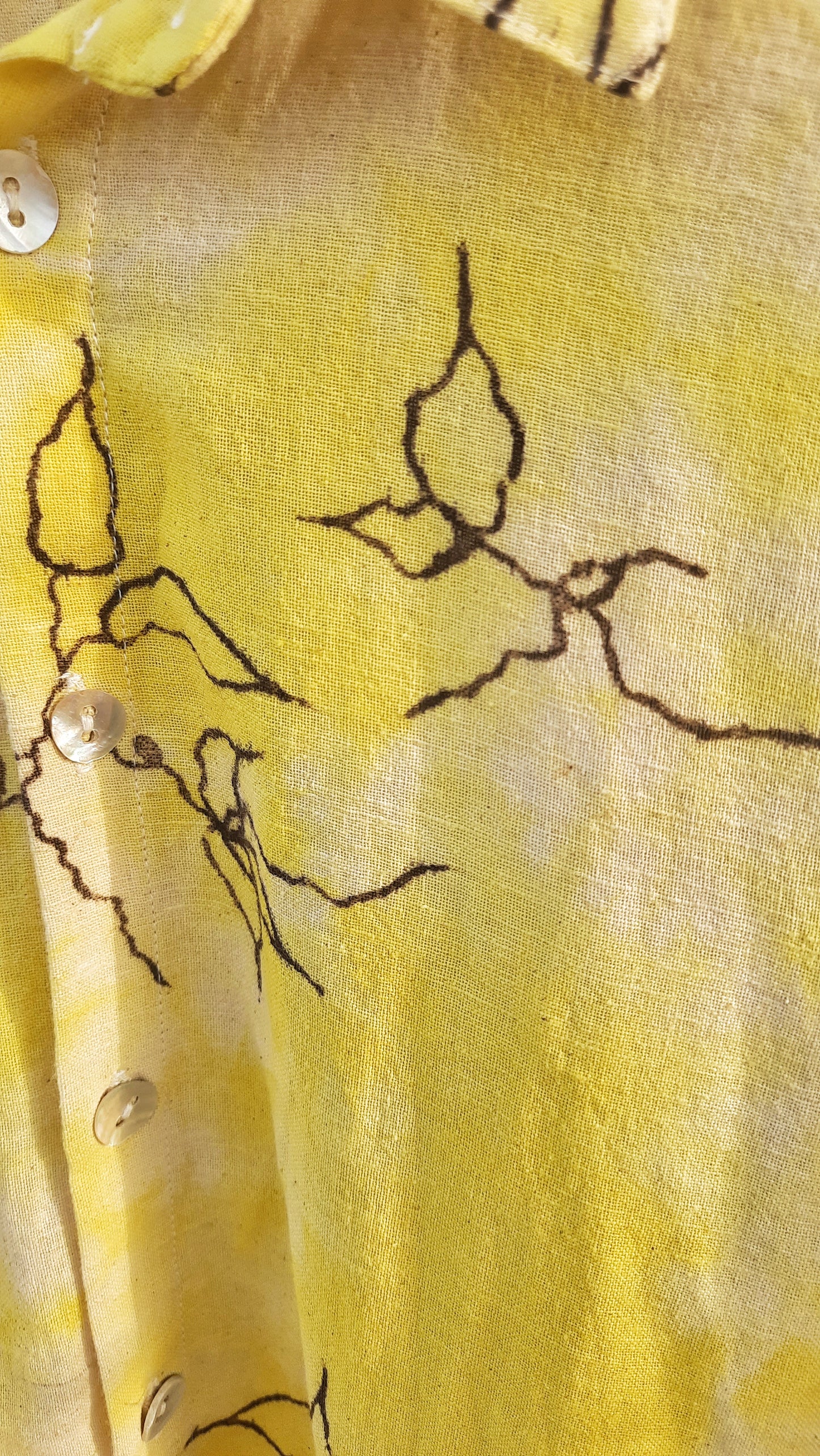 YELLOW HAND-PAINTED SHIRT