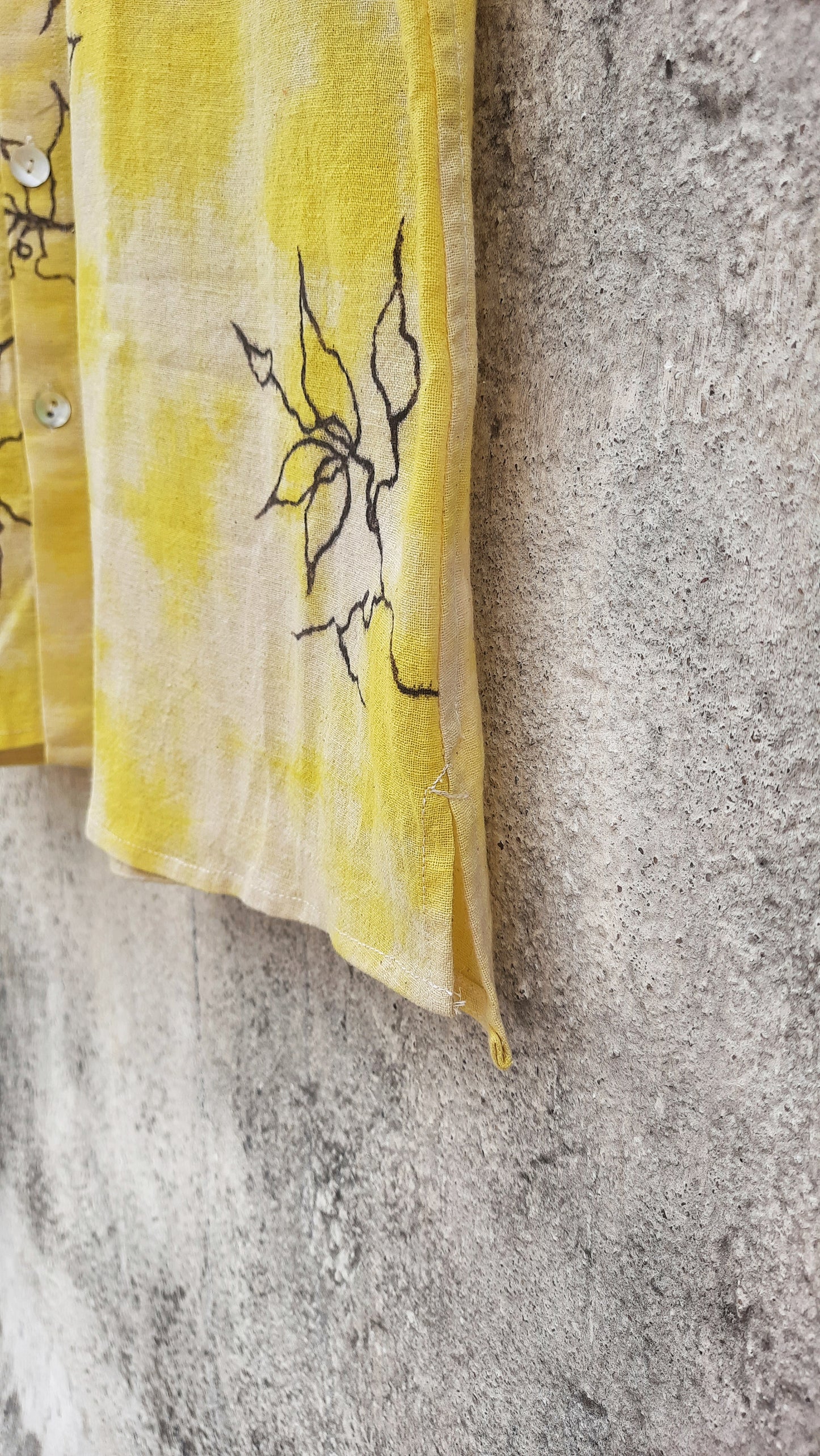 YELLOW HAND-PAINTED SHIRT