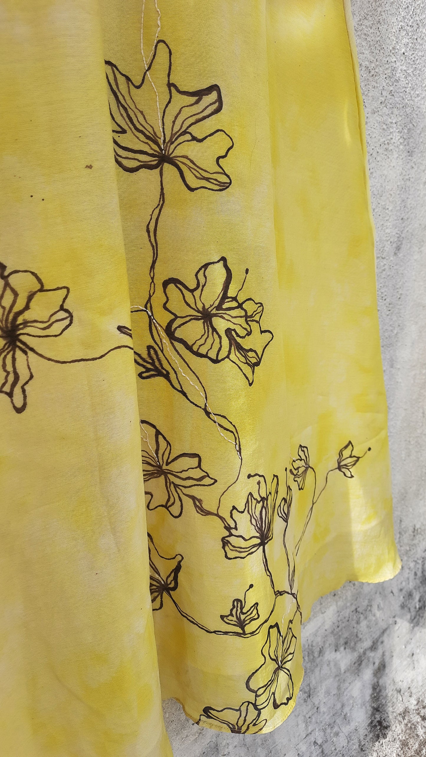 FLEUR TIE DYE HAND PAINTED DRESS