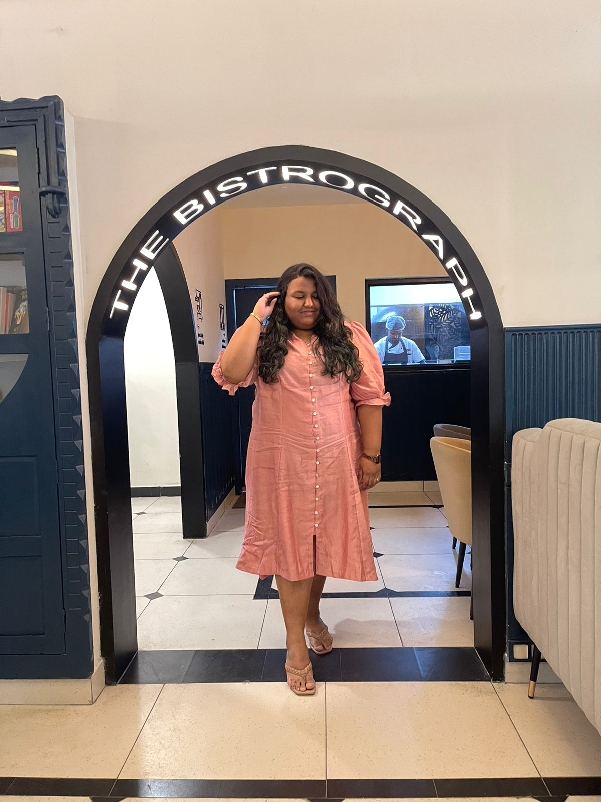 PINK WOOD SHIRT DRESS