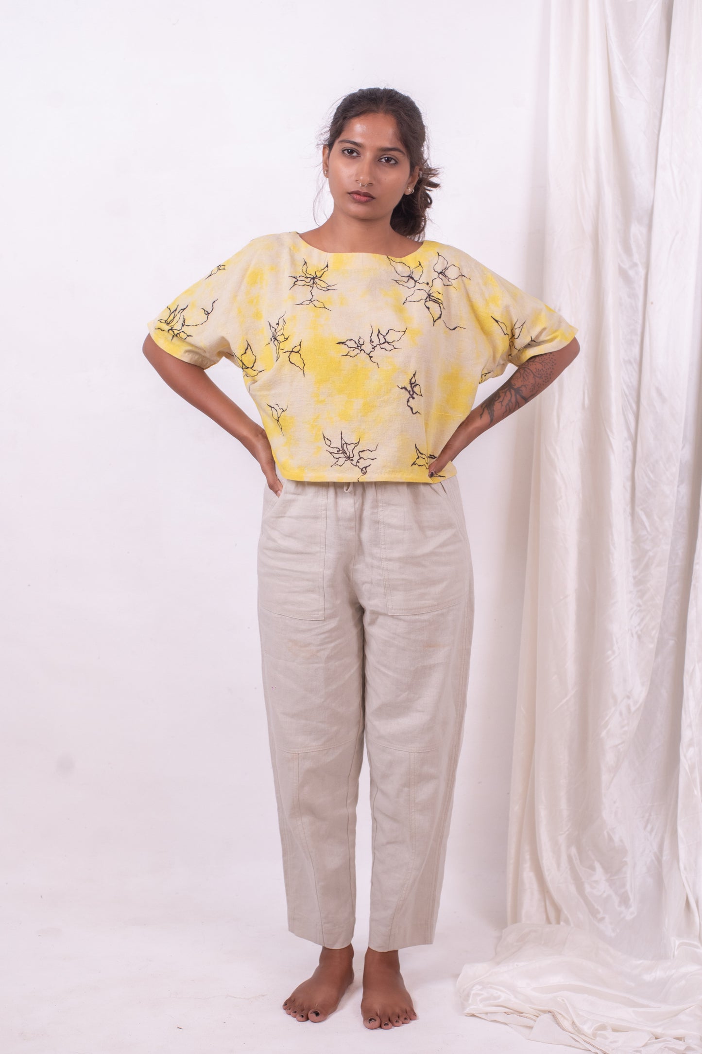 MELLOW TIE DYE HAND PAINTED TOP