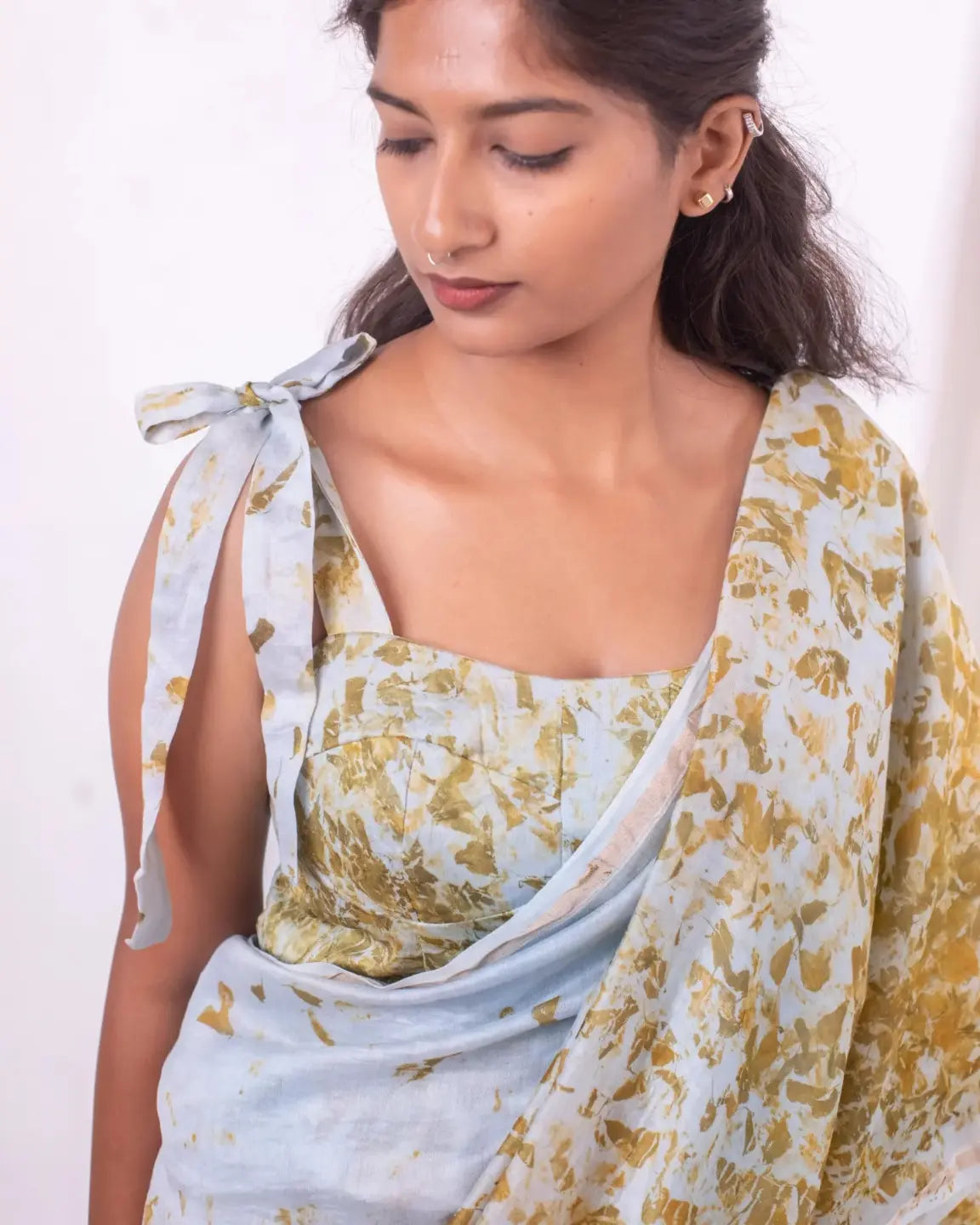 INDIGO FLOWER SAREE