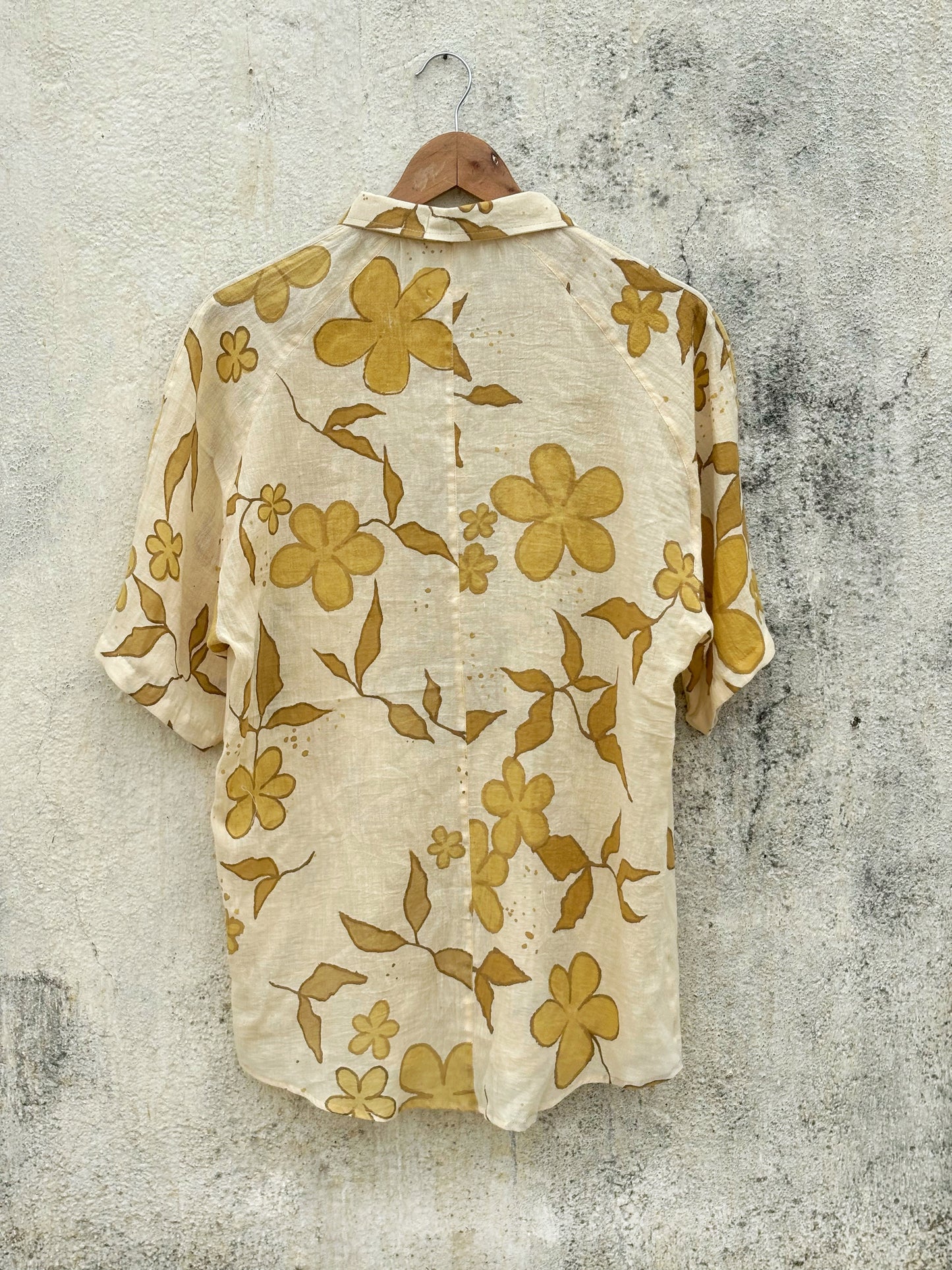 HAND PAINTED FLORAL SHIRT