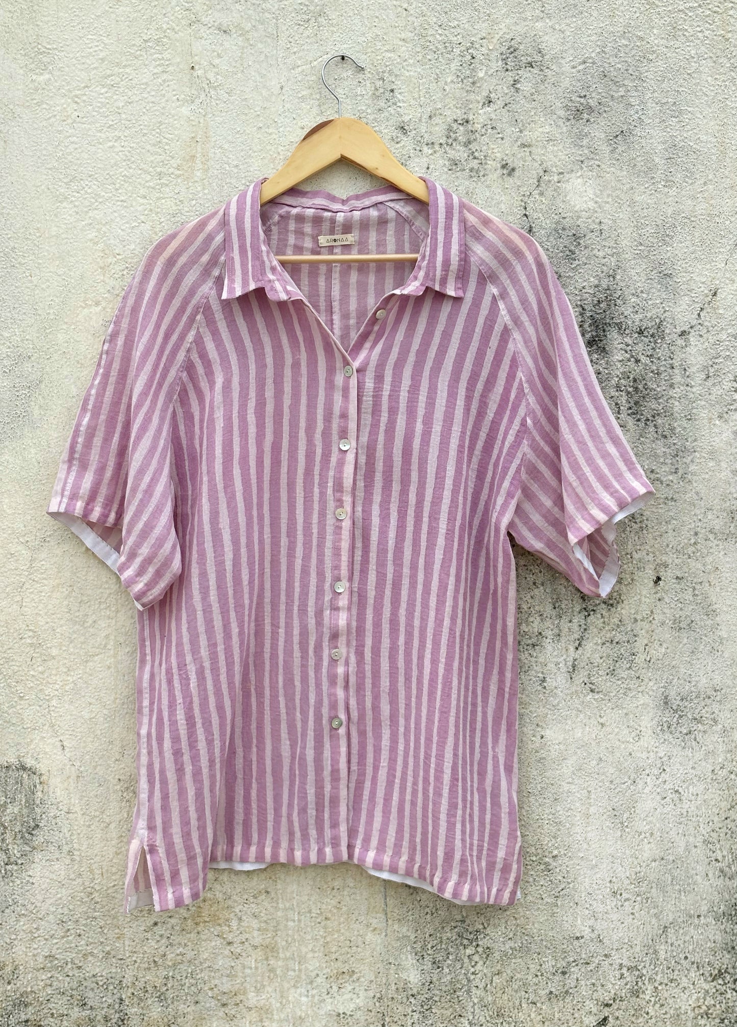 HAND PAINTED LILAC SHIRT