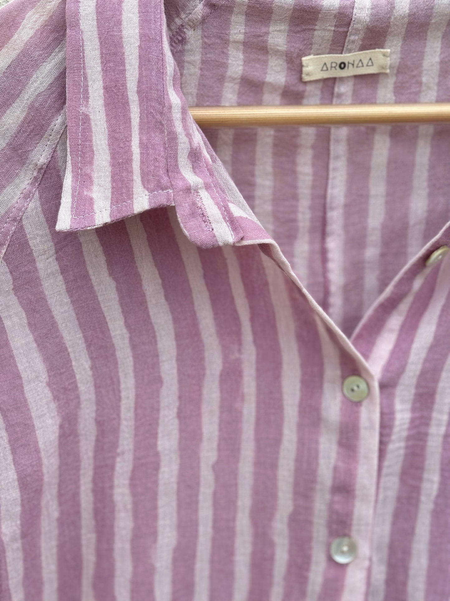 HAND PAINTED LILAC SHIRT