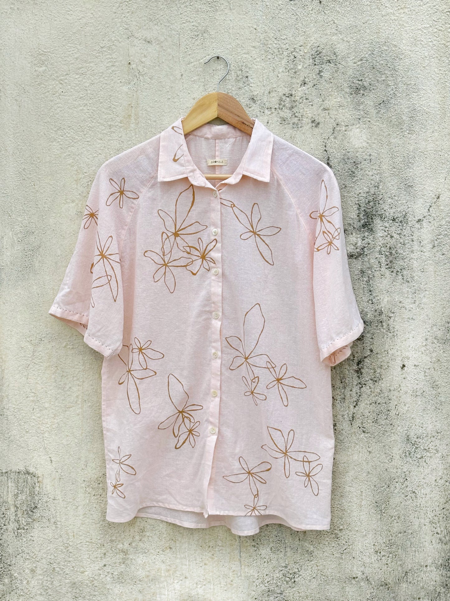 HAND PAINTED ANNATTO SHIRT