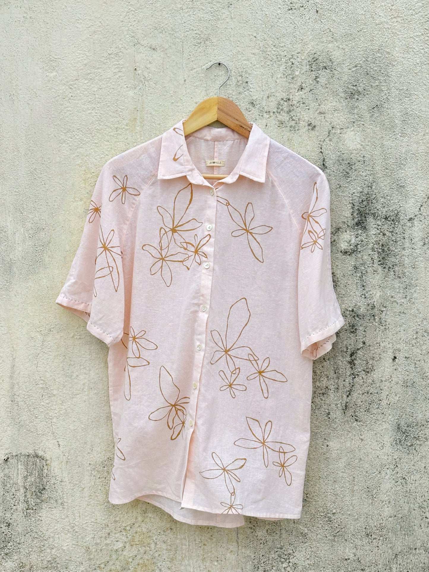 HAND PAINTED ANNATTO SHIRT