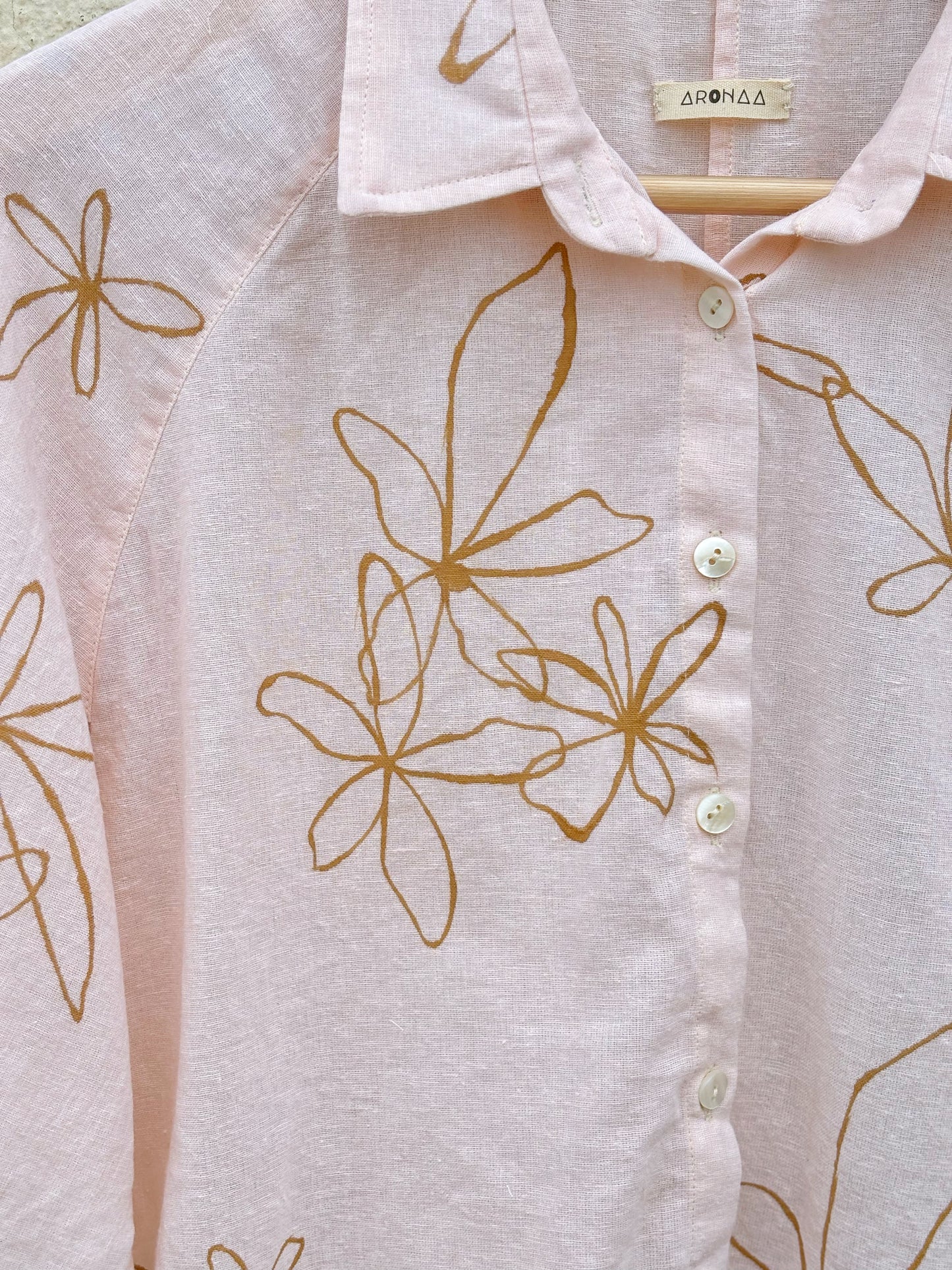 HAND PAINTED ANNATTO SHIRT