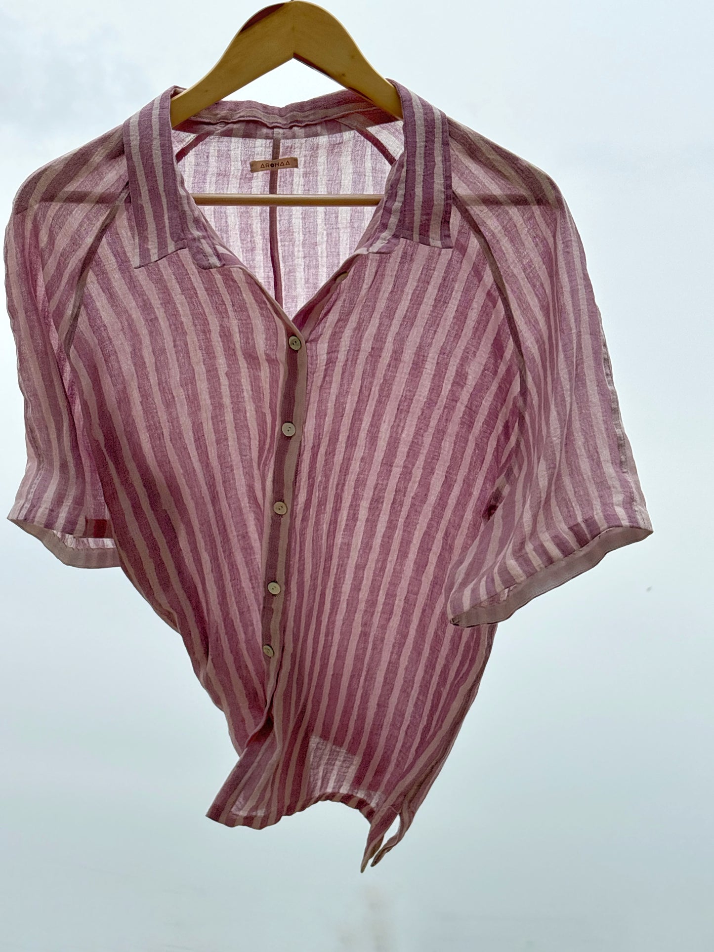 HAND PAINTED LILAC SHIRT