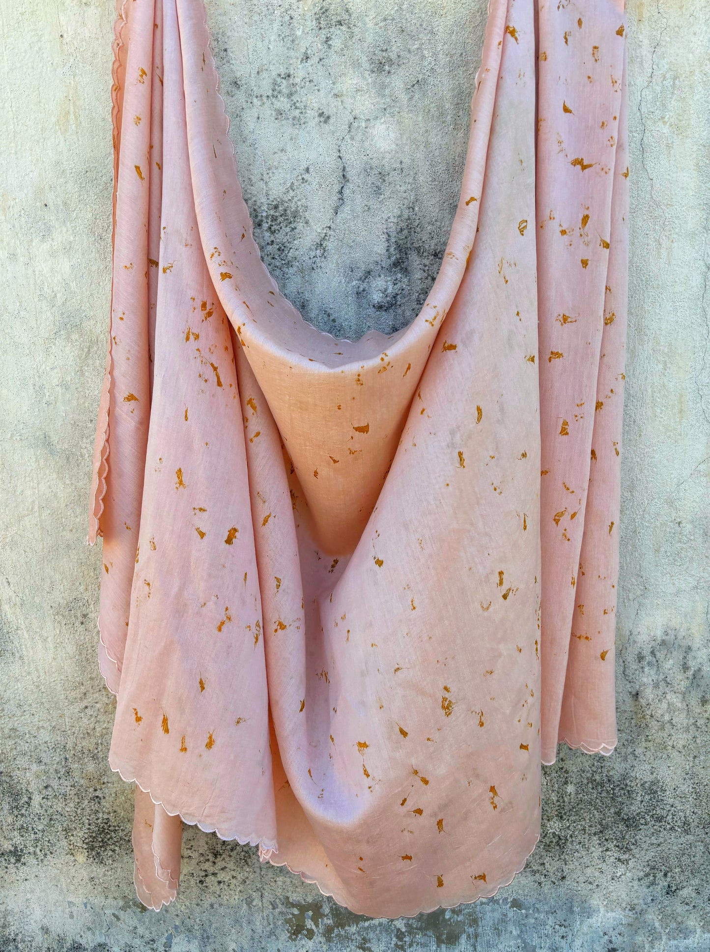 PEACH ECO PRINT SAREE