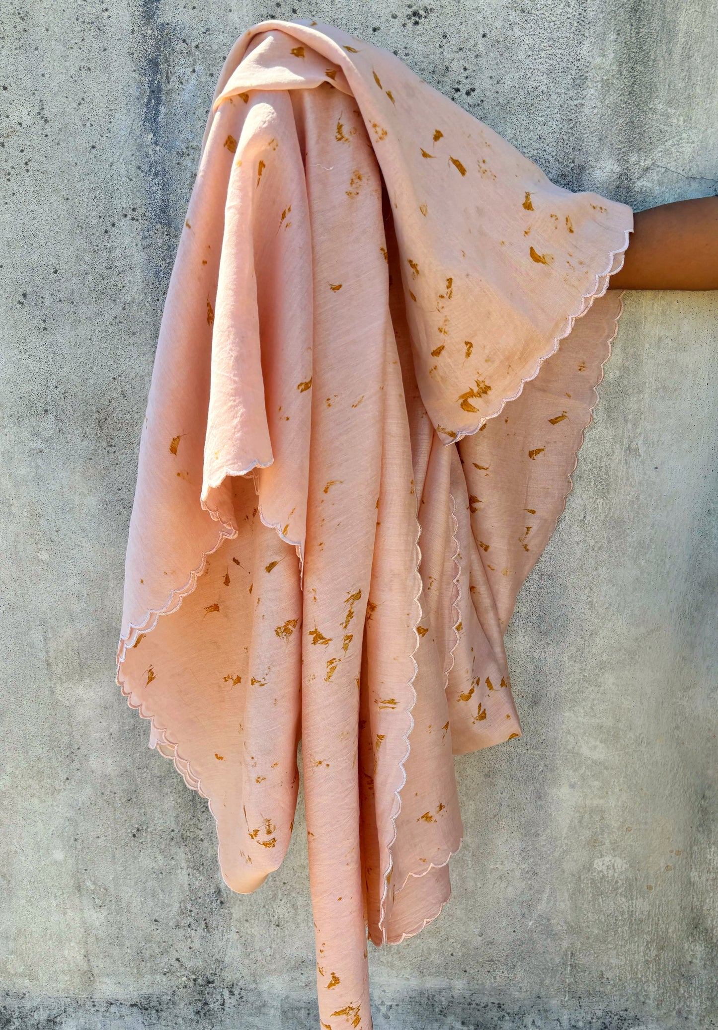 PEACH ECO PRINT SAREE