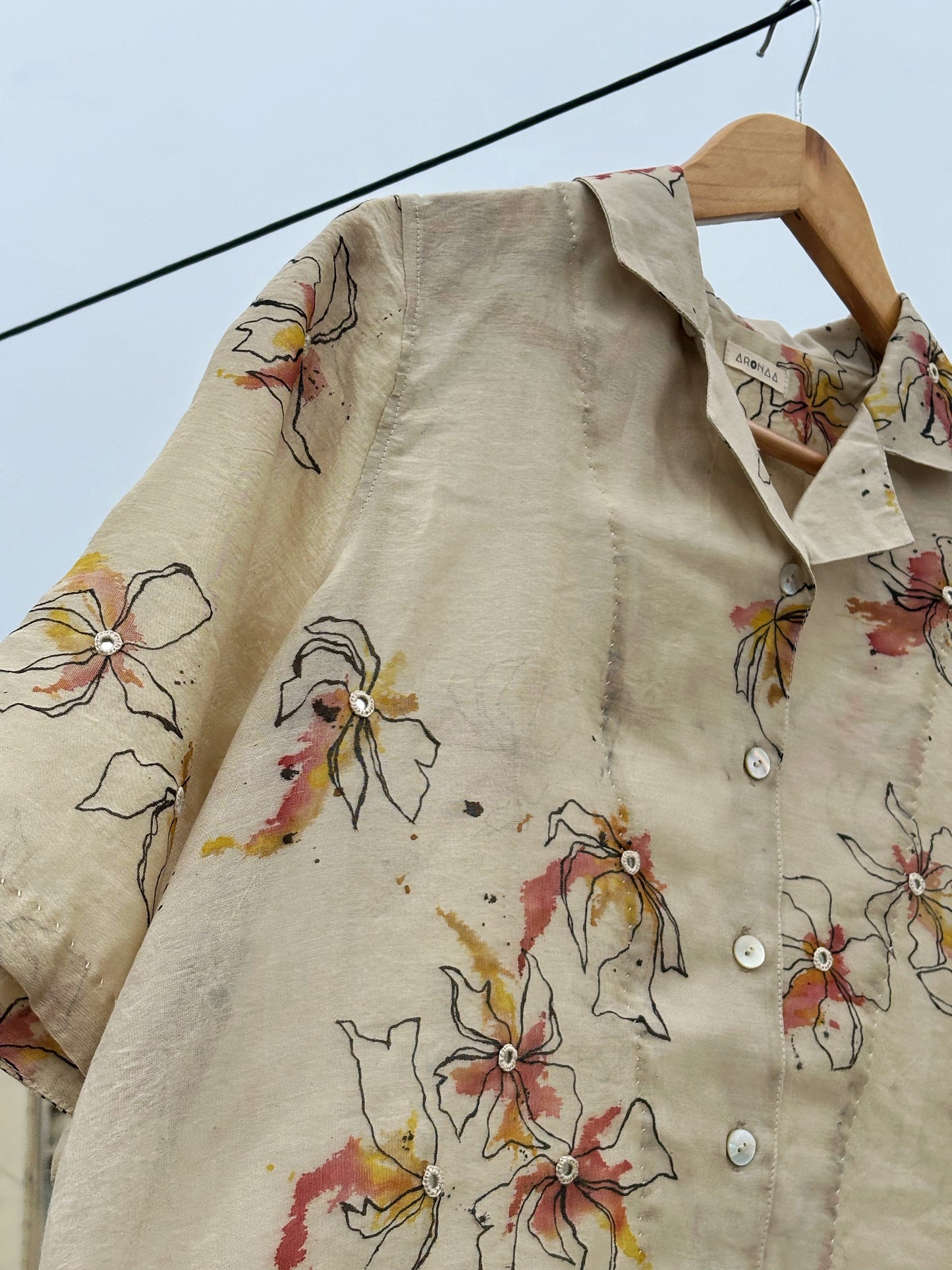 HAND PAINTED MULTICOLOUR OVERSIZED SHIRT