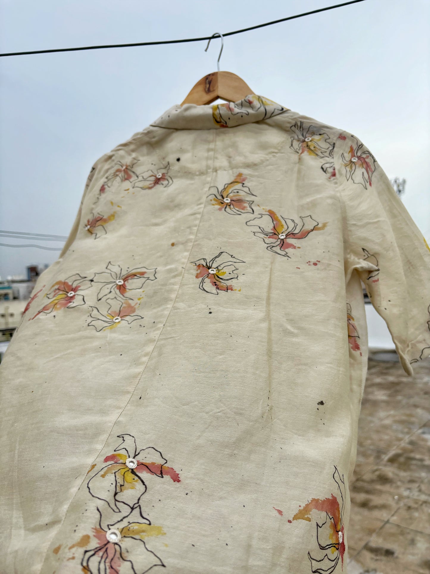 HAND PAINTED MULTICOLOUR OVERSIZED SHIRT