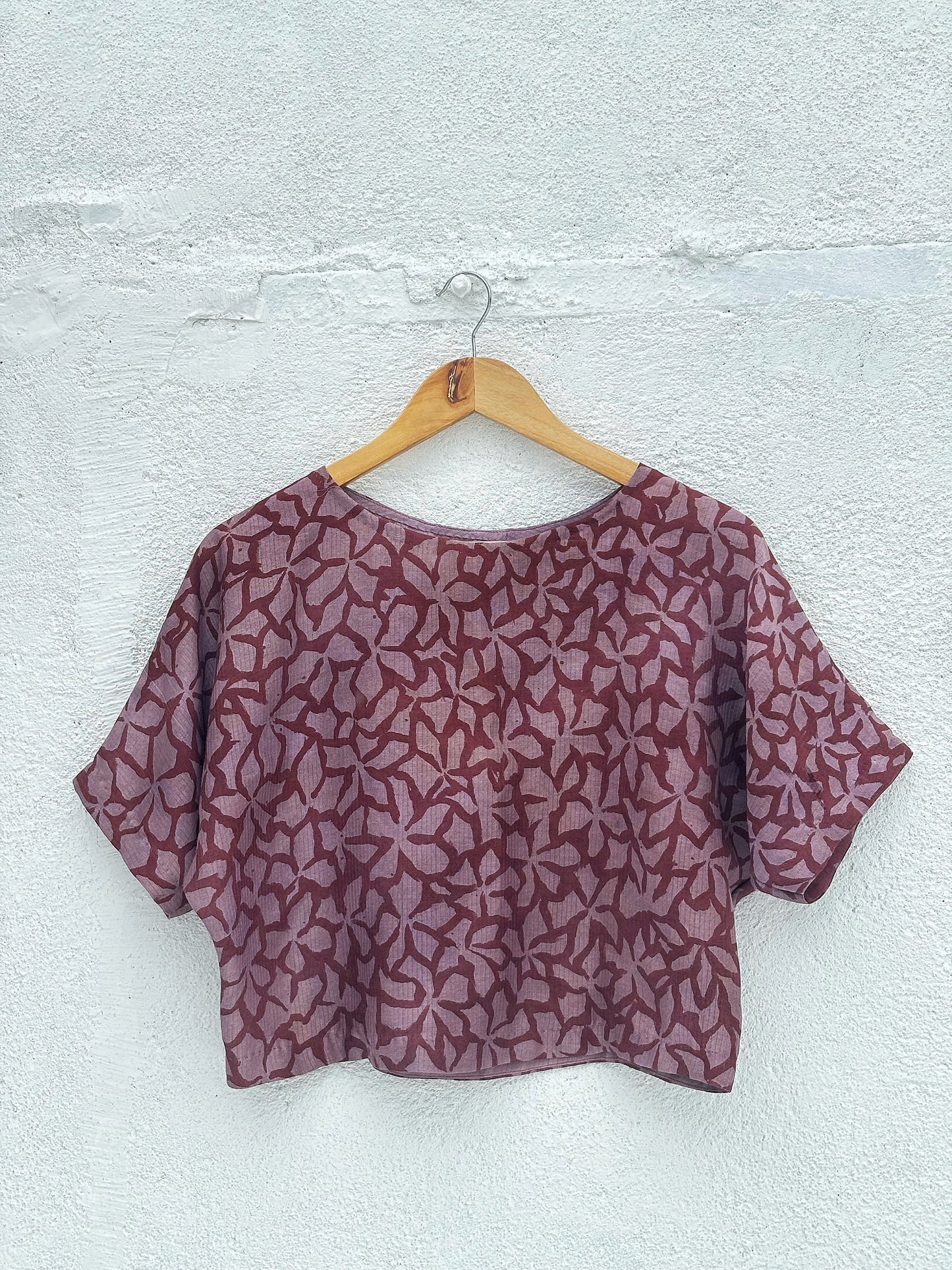 HAND PAINTED COTTON SILK TOP
