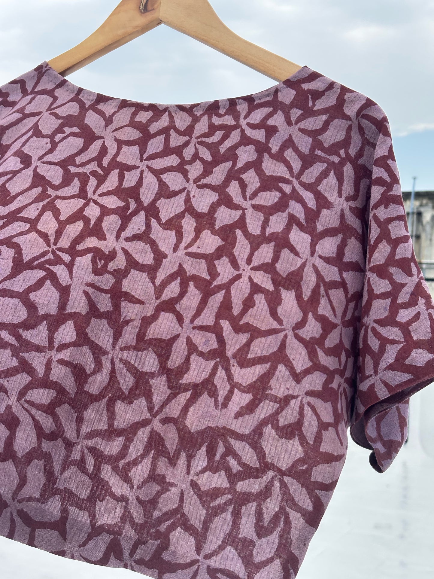 HAND PAINTED COTTON SILK TOP