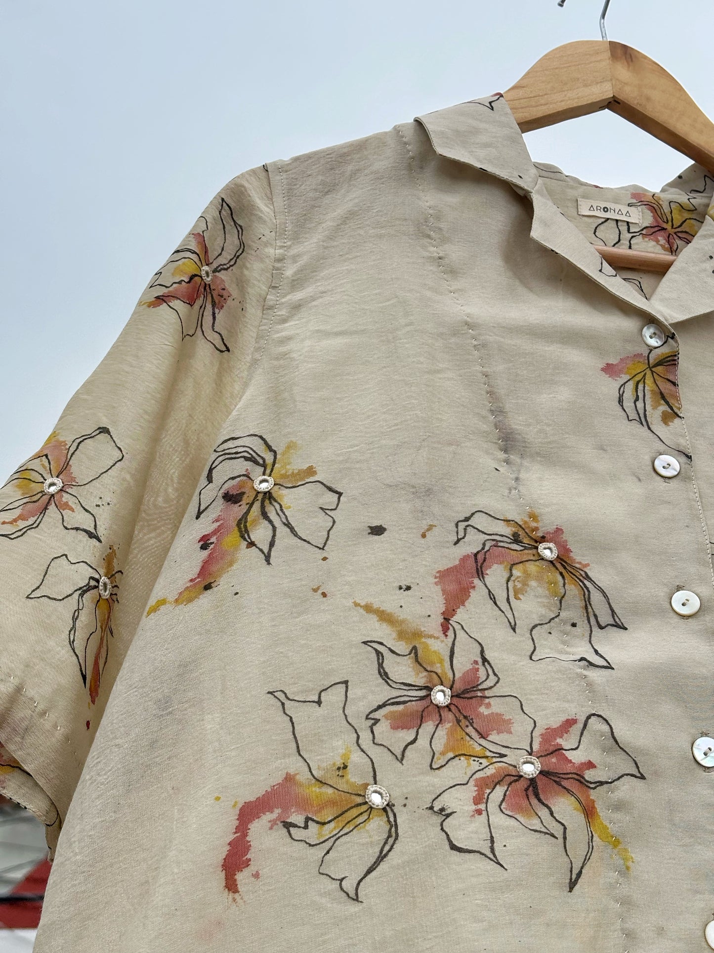 HAND PAINTED MULTICOLOUR OVERSIZED SHIRT