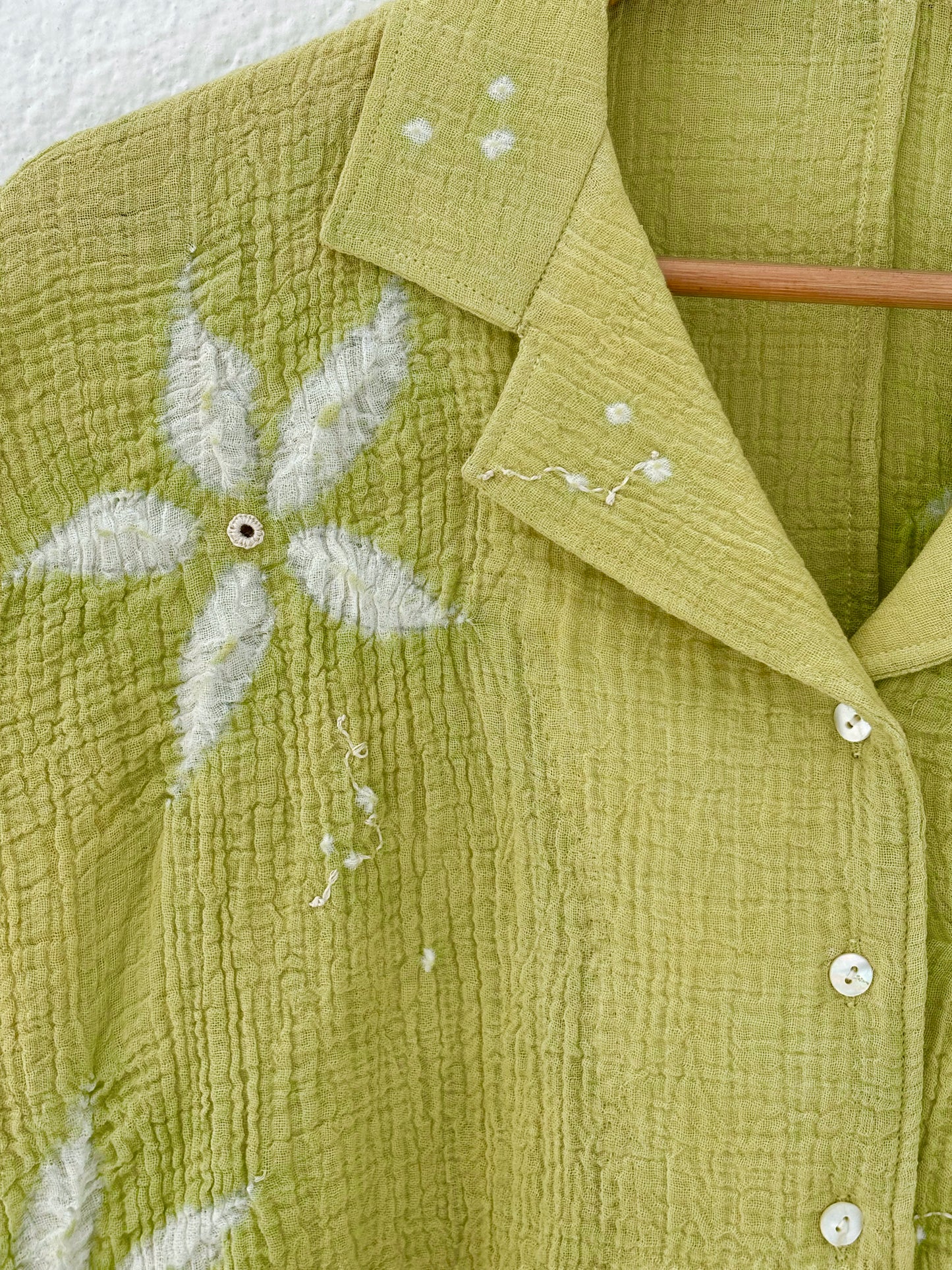 SAGE GREEN SHIBORI SHIRT