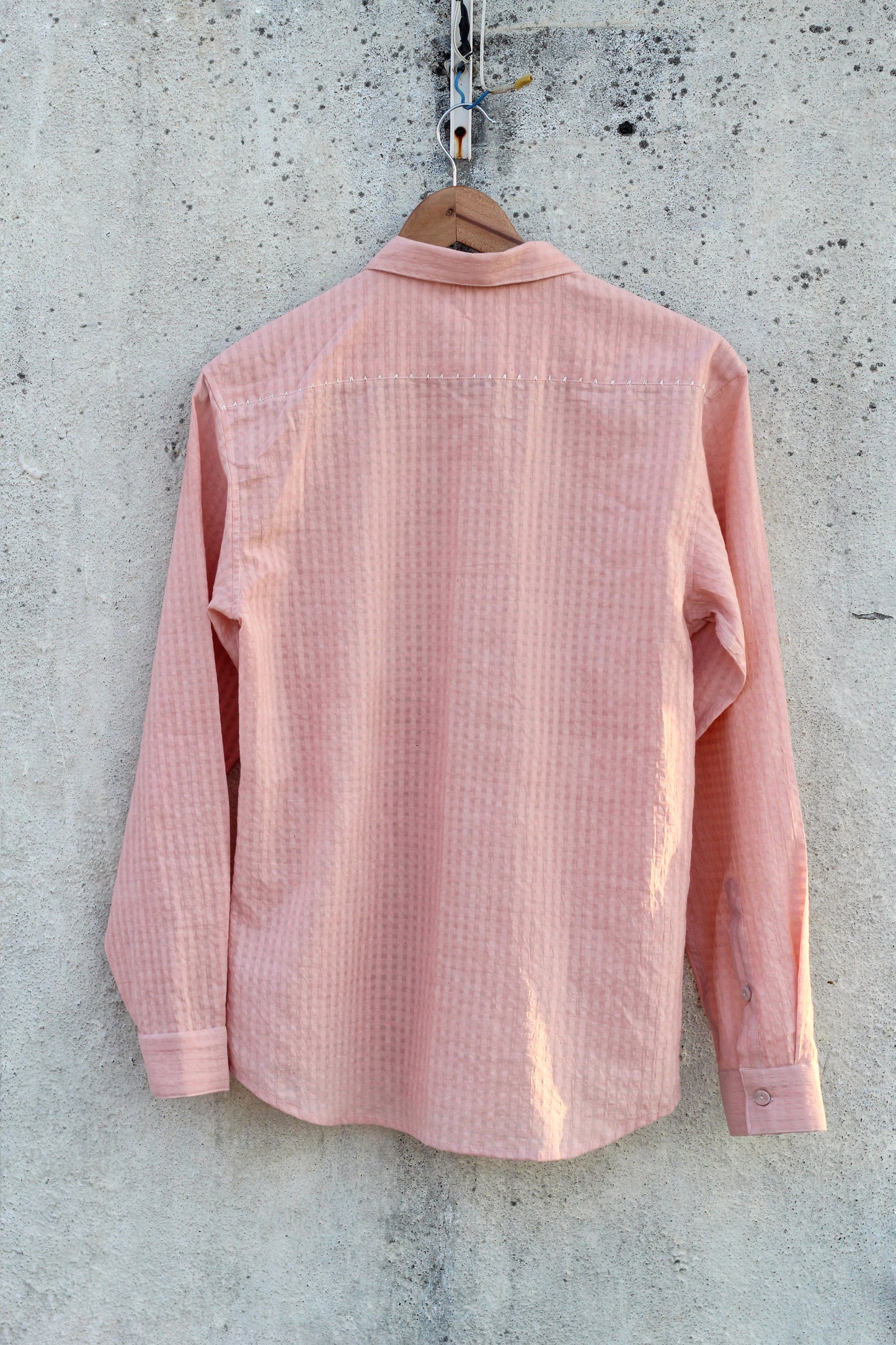 PINK WOOD CHECKERED SHIRT