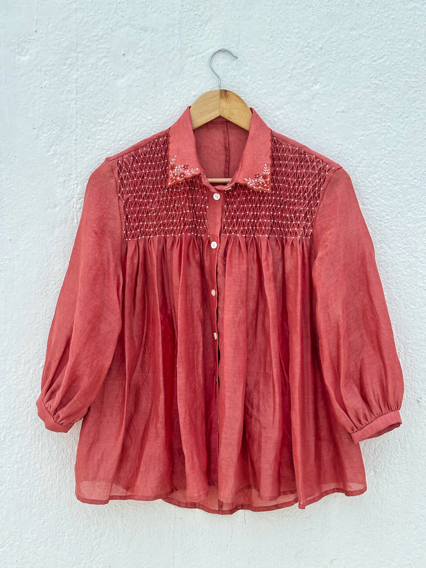 SMOCKED SHIRT