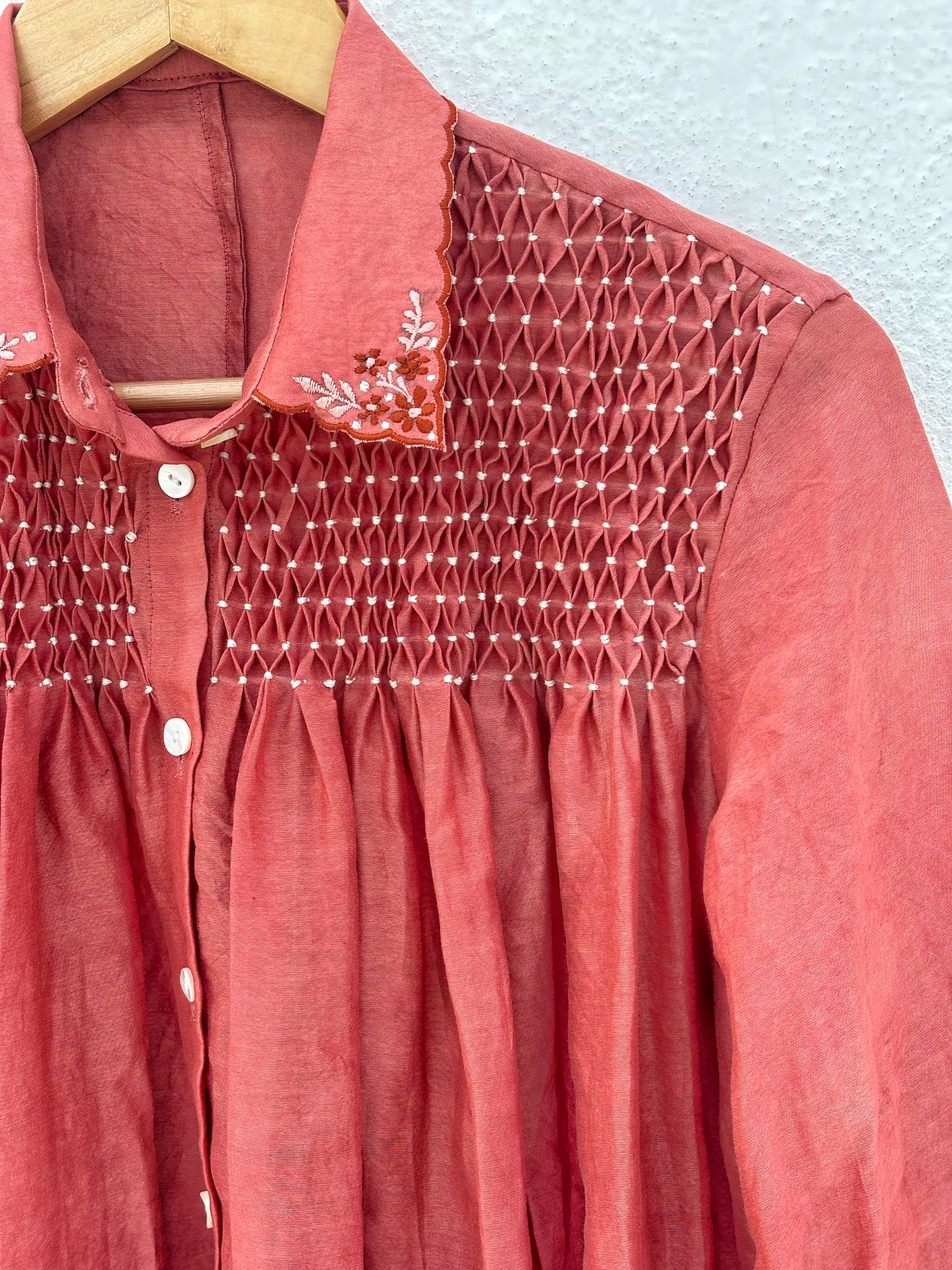SMOCKED SHIRT