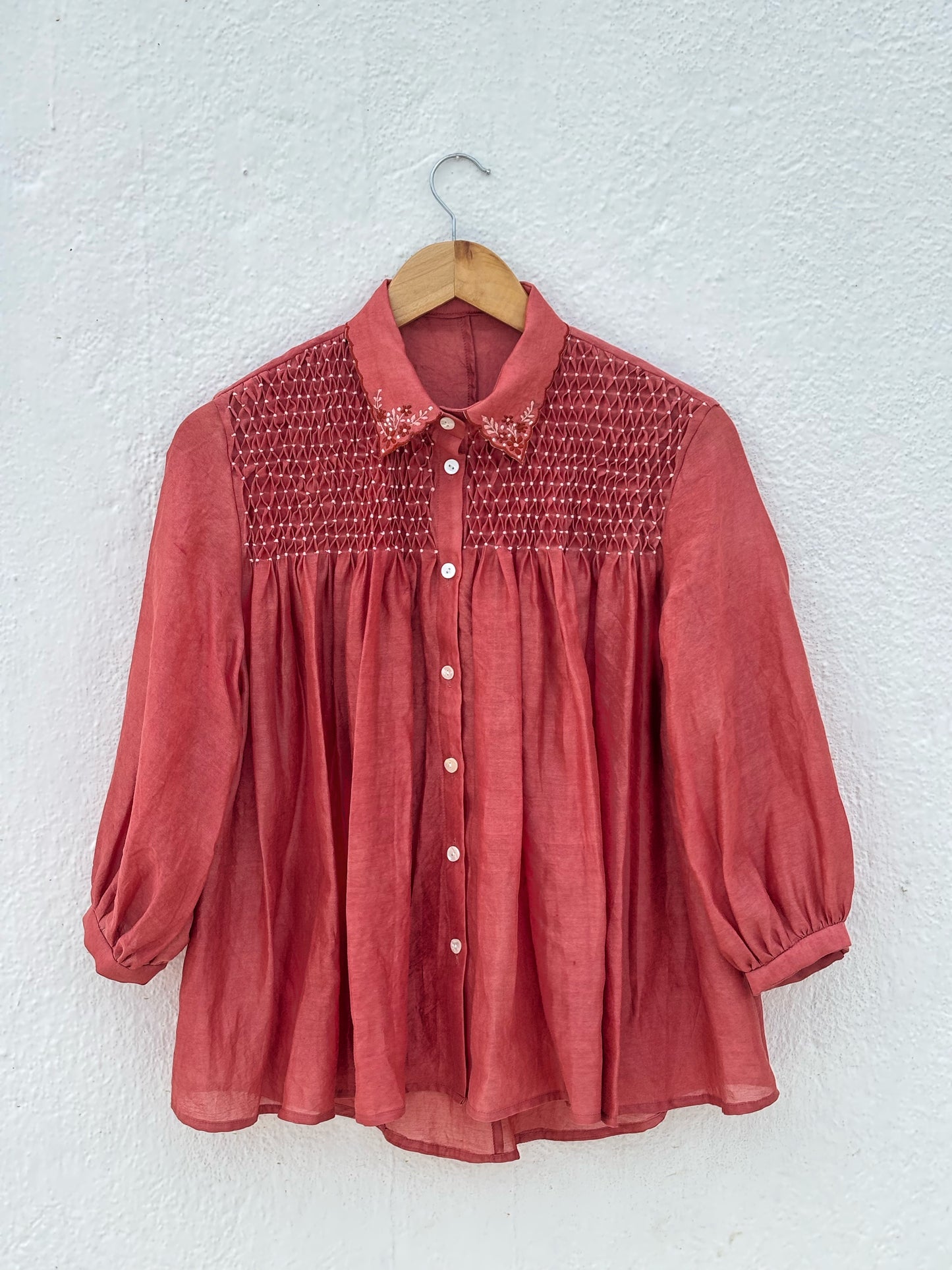 SMOCKED SHIRT