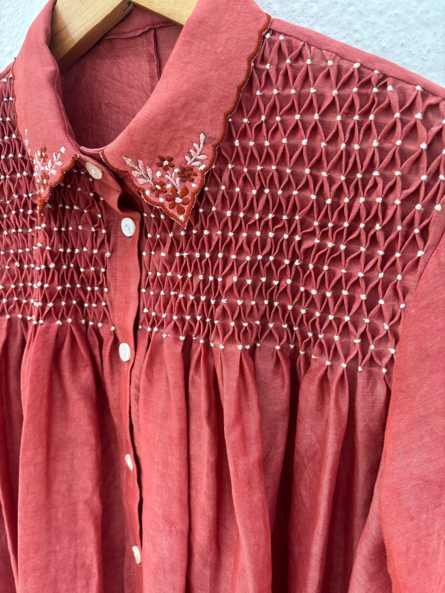 SMOCKED SHIRT