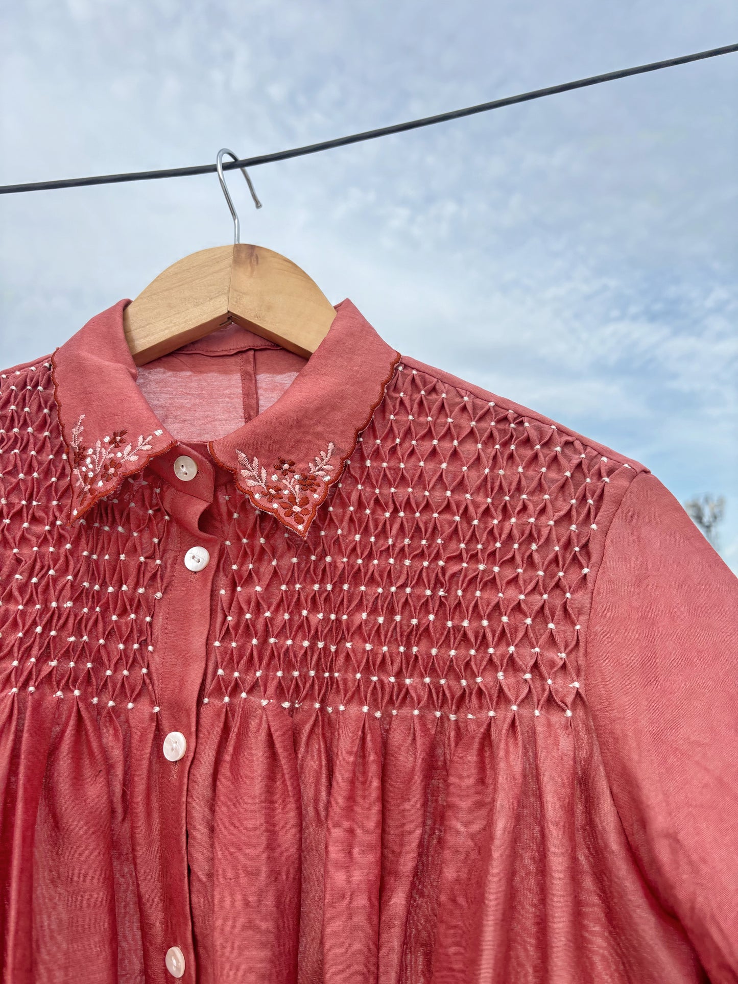SMOCKED SHIRT