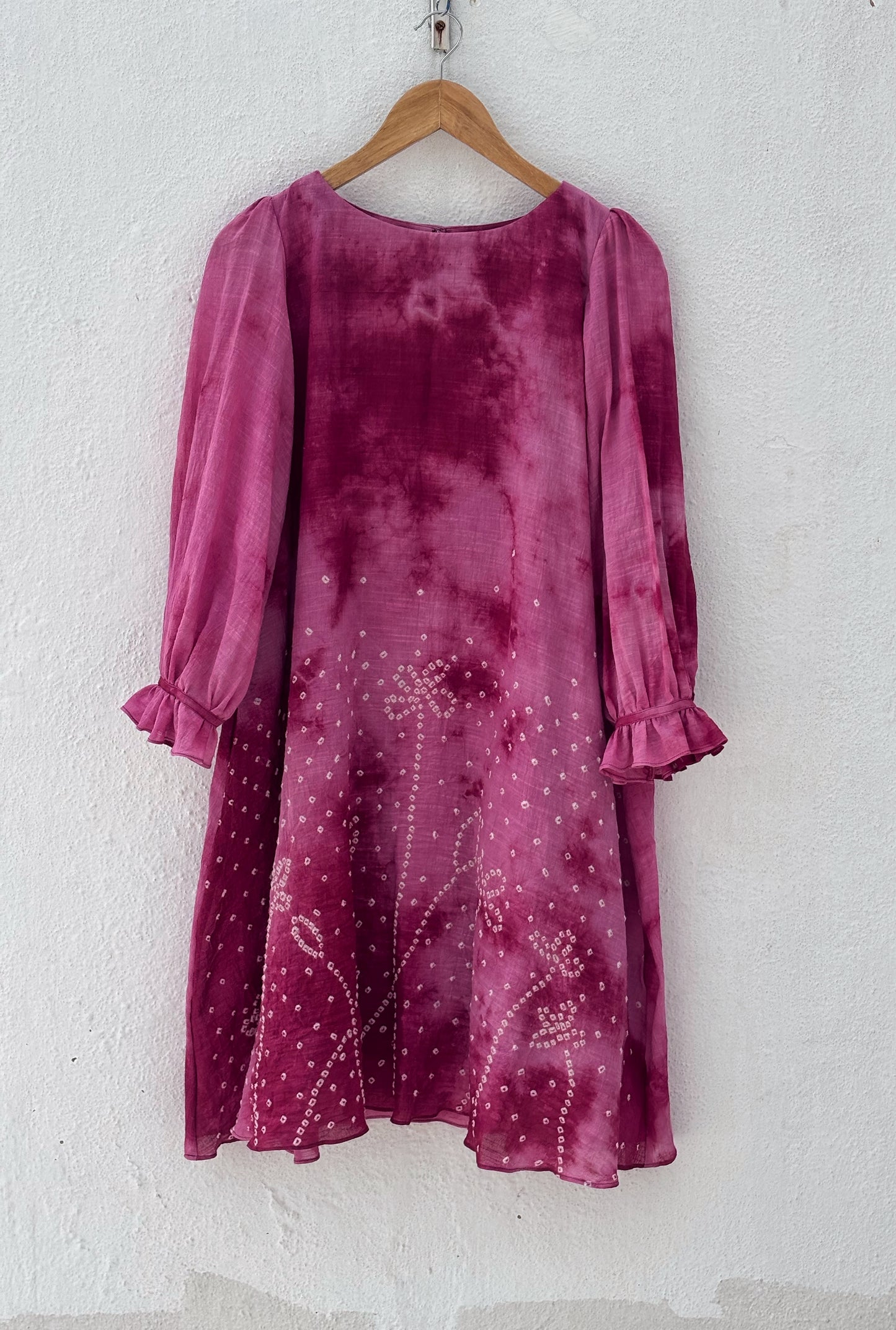 PINK TIE DYE SUNGUDI DRESS