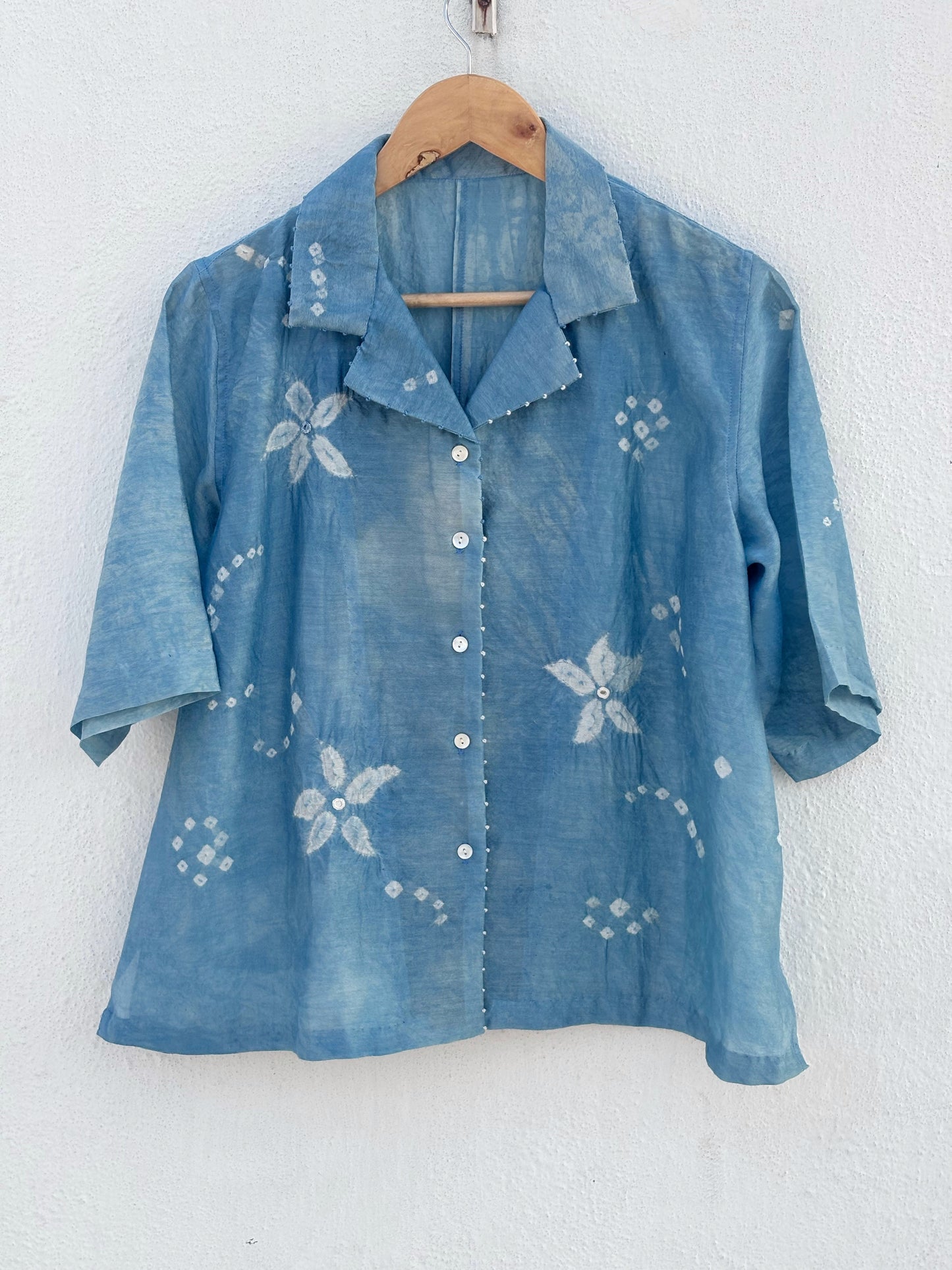 SHIBORI COTTON SILK SHIRT
