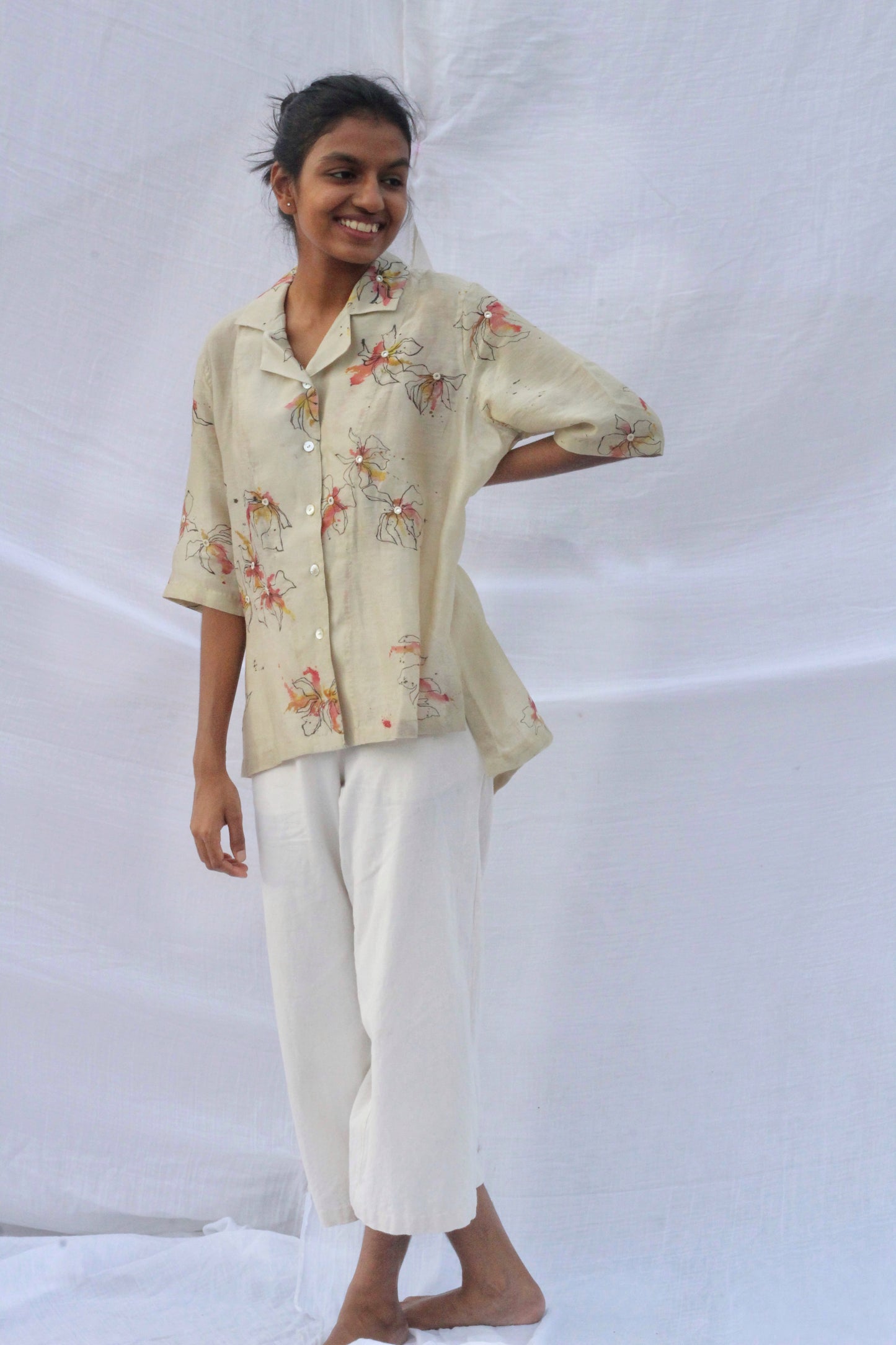 HAND PAINTED MULTICOLOUR OVERSIZED SHIRT