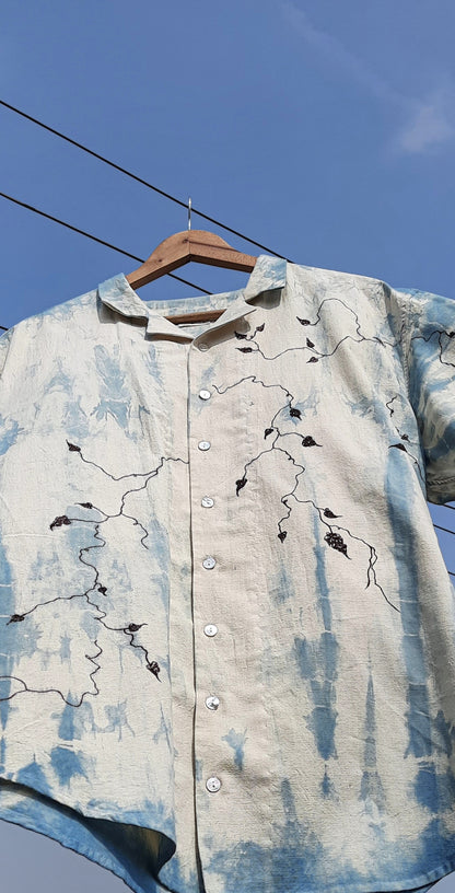 TEAL “HAND-PAINTED” SHIRT
