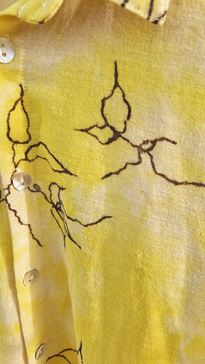YELLOW HAND-PAINTED SHIRT