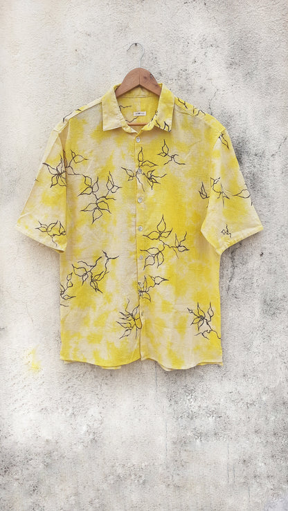 YELLOW HAND-PAINTED SHIRT