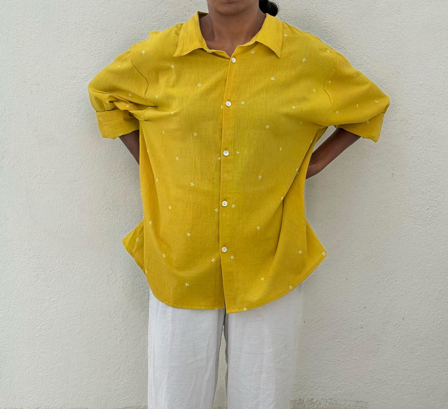 ALL OVER BANDHINI OVERSIZED SHIRT