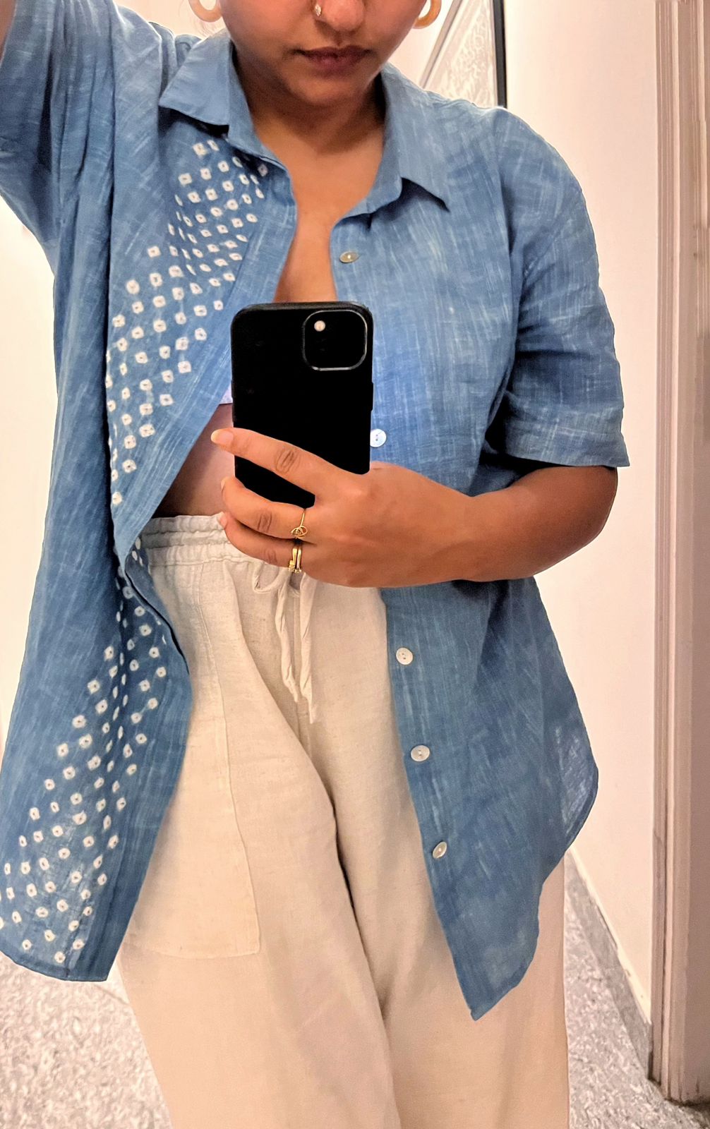 INDIGO SUNGUDI SHIRT