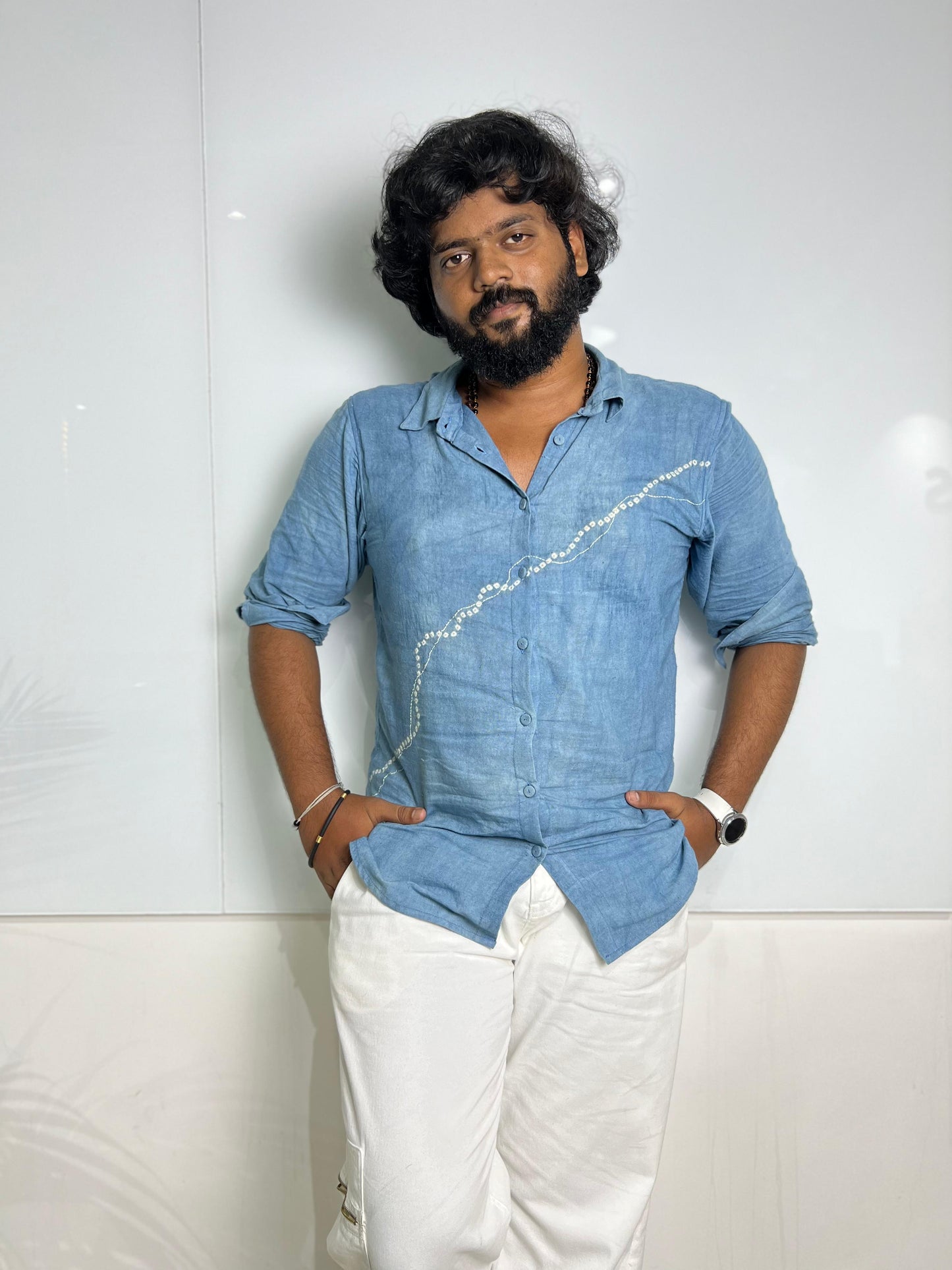 INDIGO SUNGUDI STATEMENT SHIRT