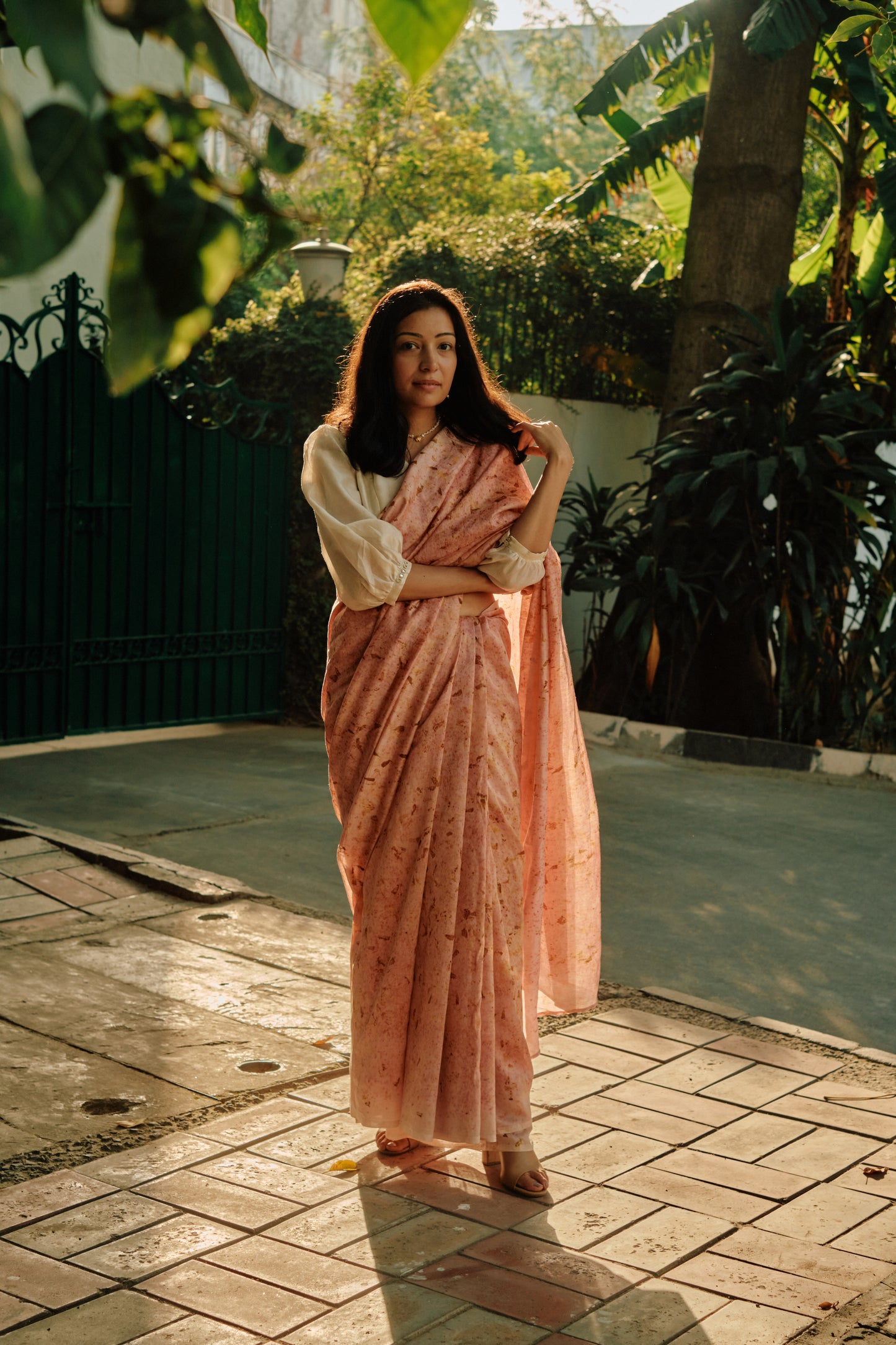 MULTICOLOUR ECO PRINTED SAREE
