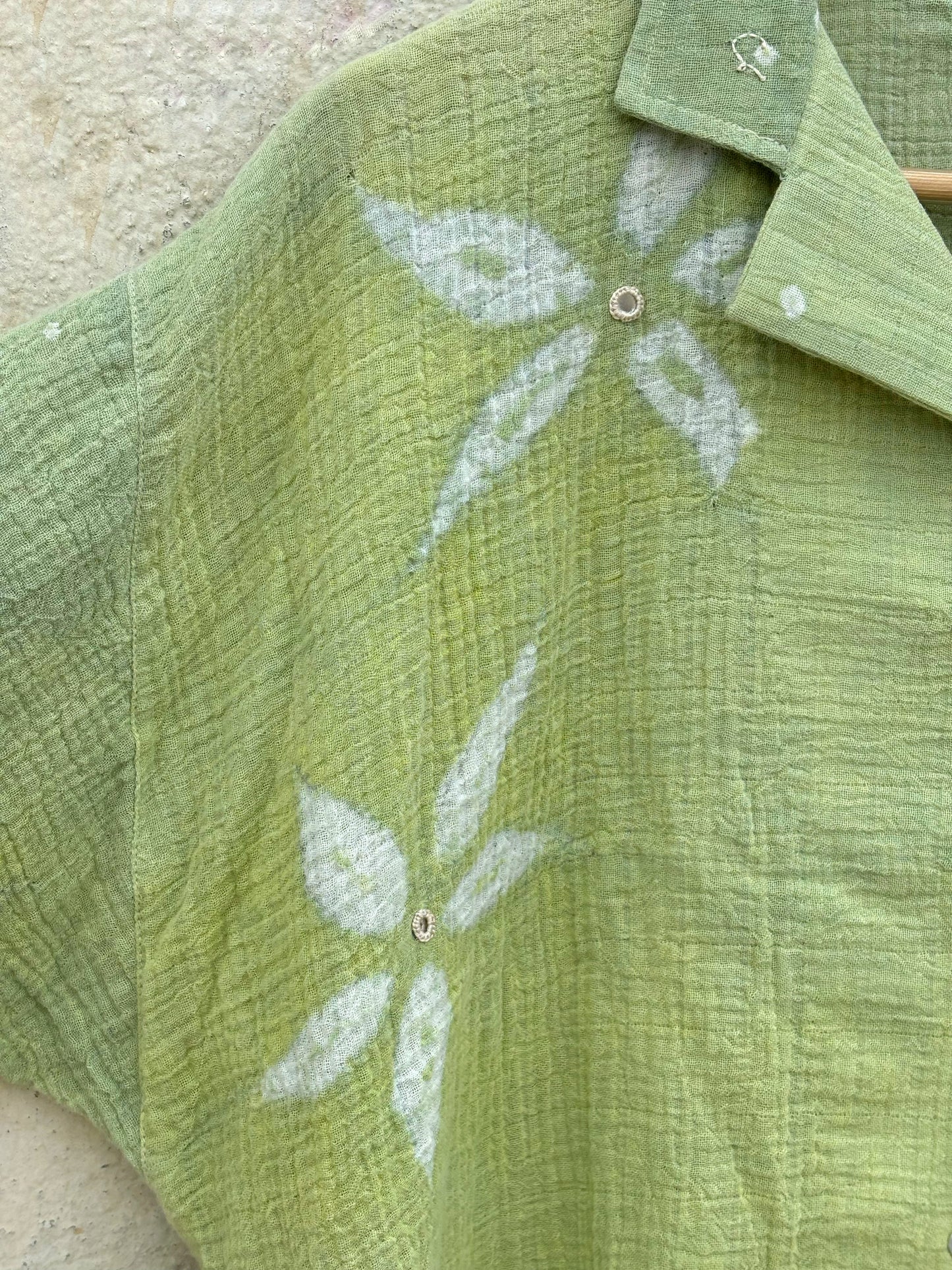 SAGE GREEN SHIBORI SHIRT