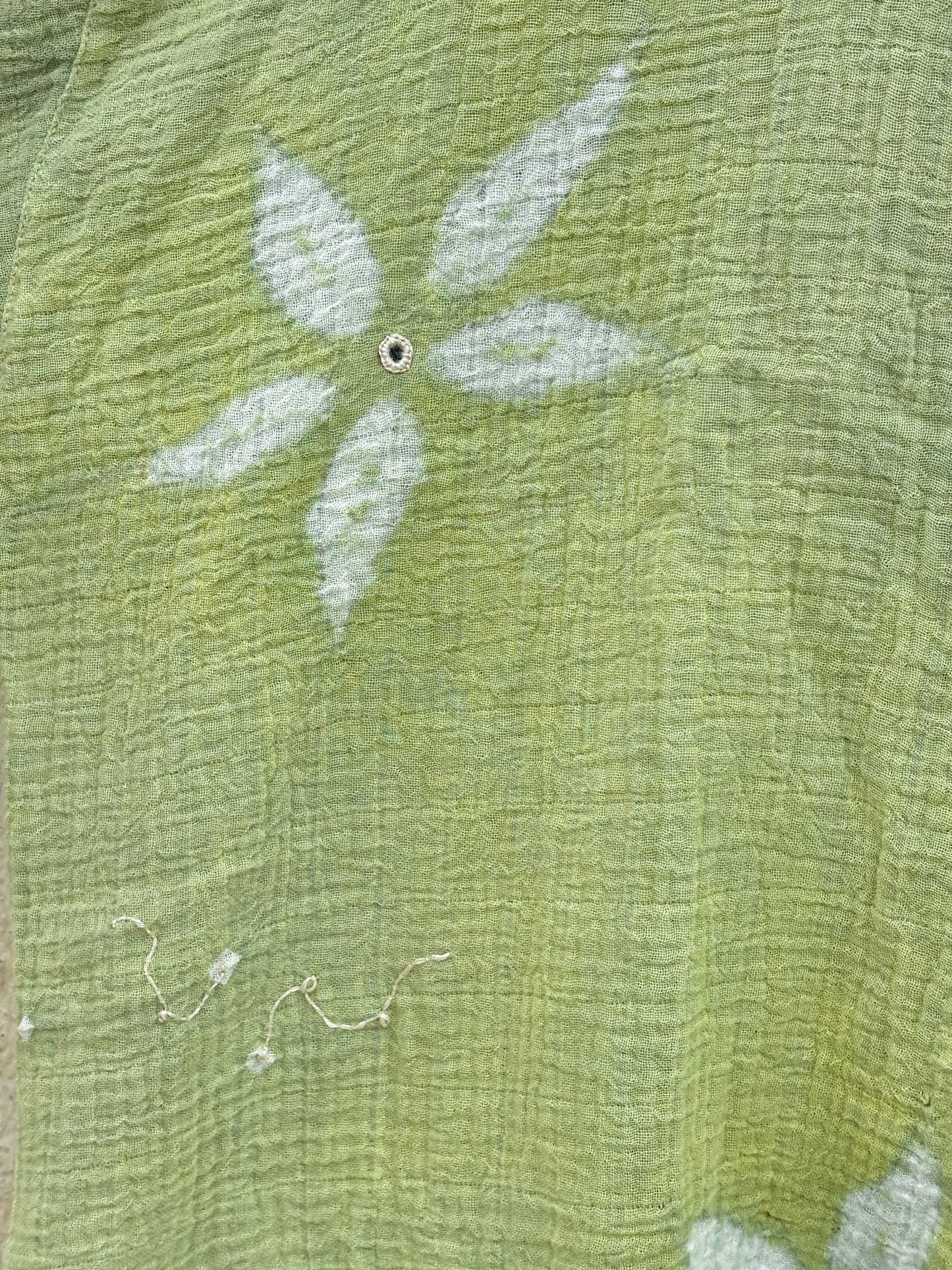 SAGE GREEN SHIBORI SHIRT