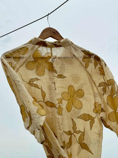 HAND PAINTED  FLORAL SHIRT