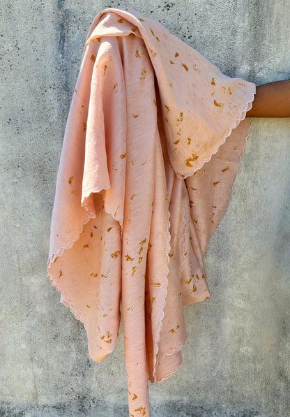 PEACH ECO PRINT SAREE