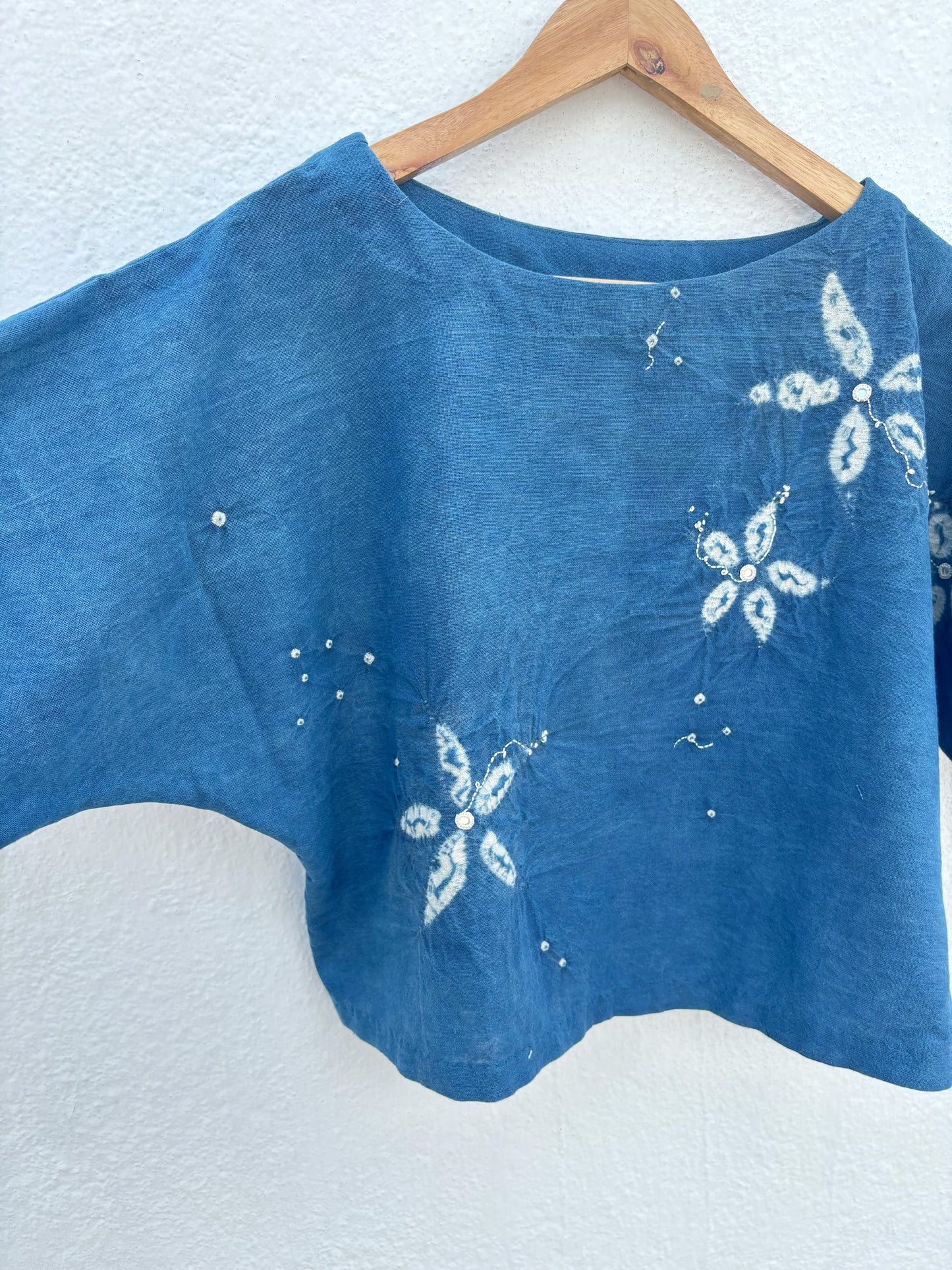 INDIGO KIMONO TOP