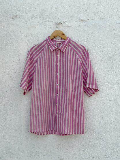 HAND PAINTED LILAC SHIRT