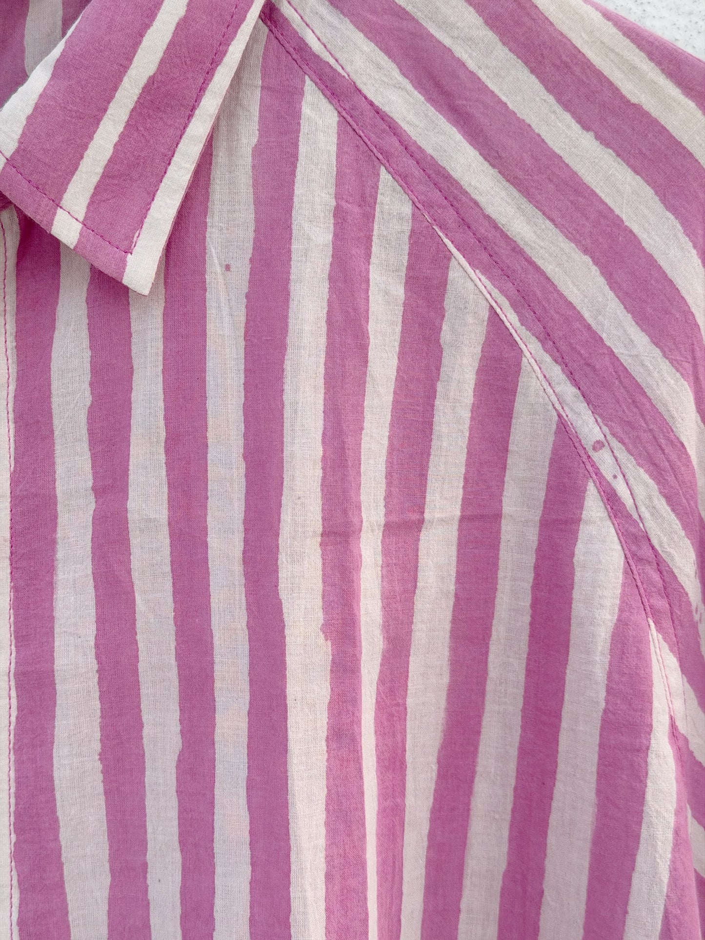 HAND PAINTED LILAC SHIRT