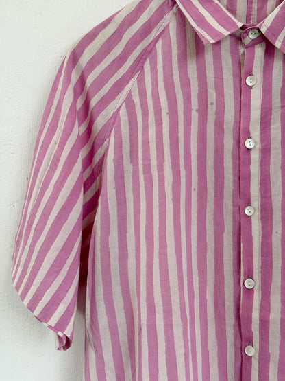 HAND PAINTED LILAC SHIRT