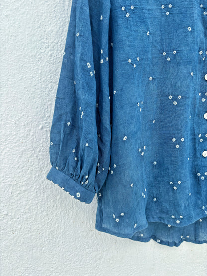 “OMG” INDIGO SHIRT