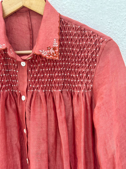 SMOCKED SHIRT