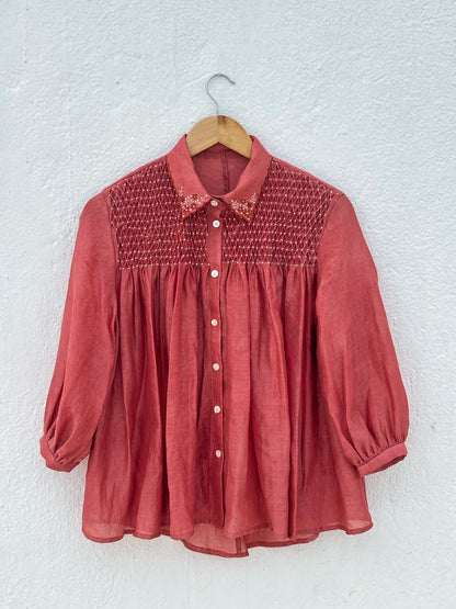 SMOCKED SHIRT