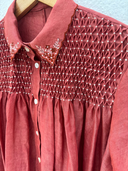 SMOCKED SHIRT