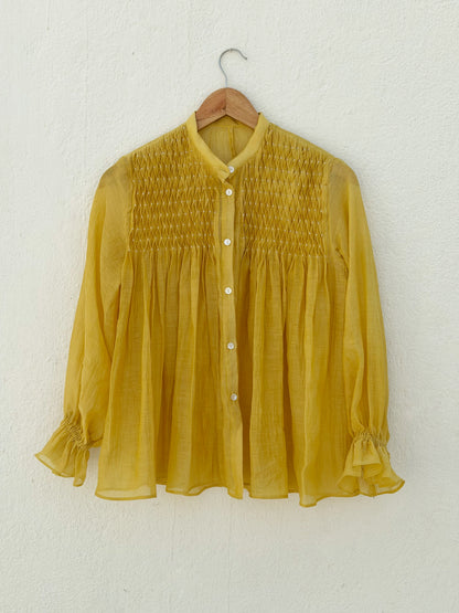 YELLOW SMOCKING SHIRT